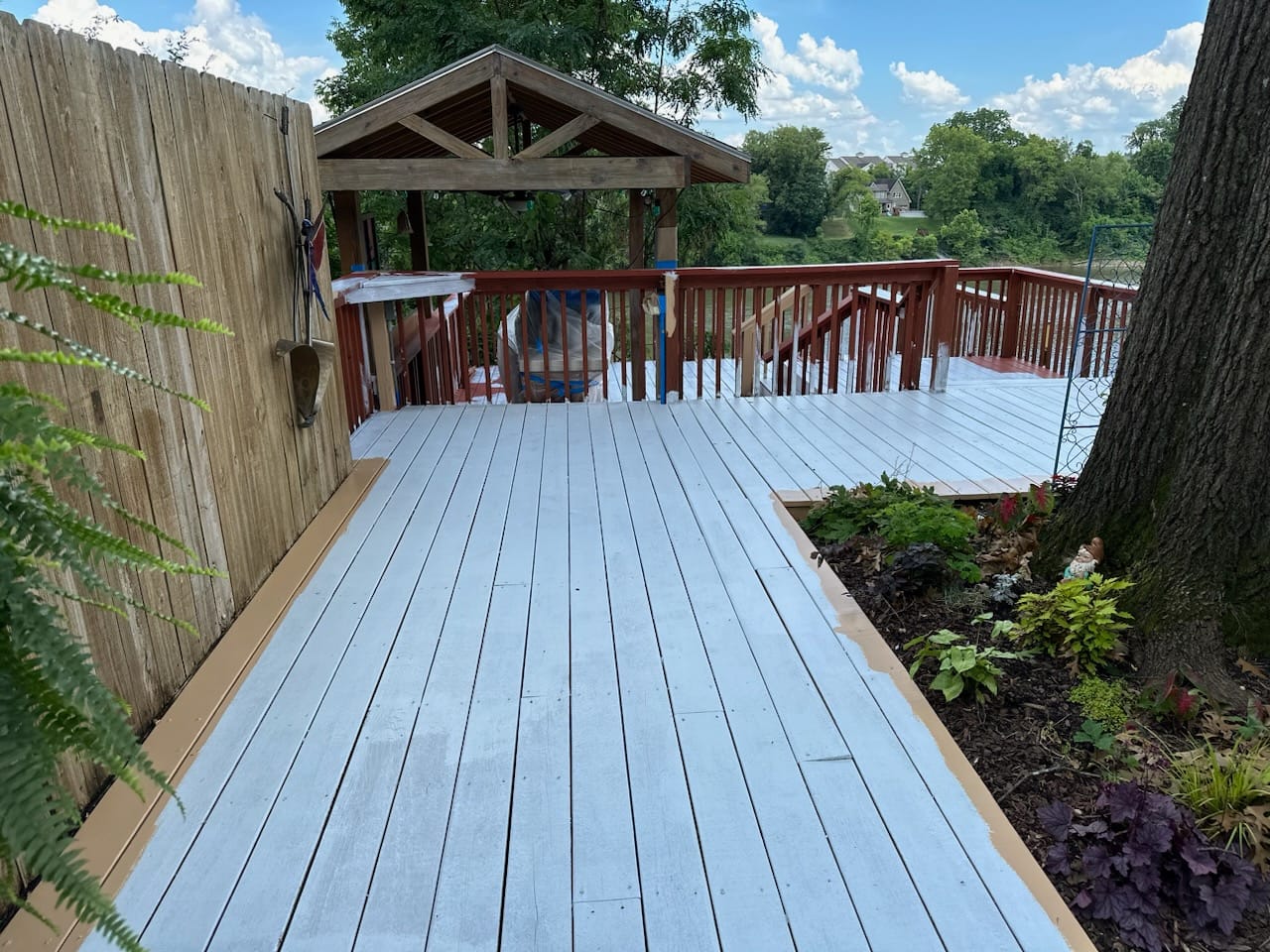 Before — deck before staining